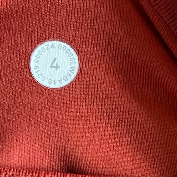 Lululemon Time To Sweat Crop 23" Stride Emboss Cayenne Size 4 - Picture 11 of 11
